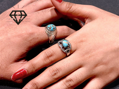 Feroza Stone Couple Ring