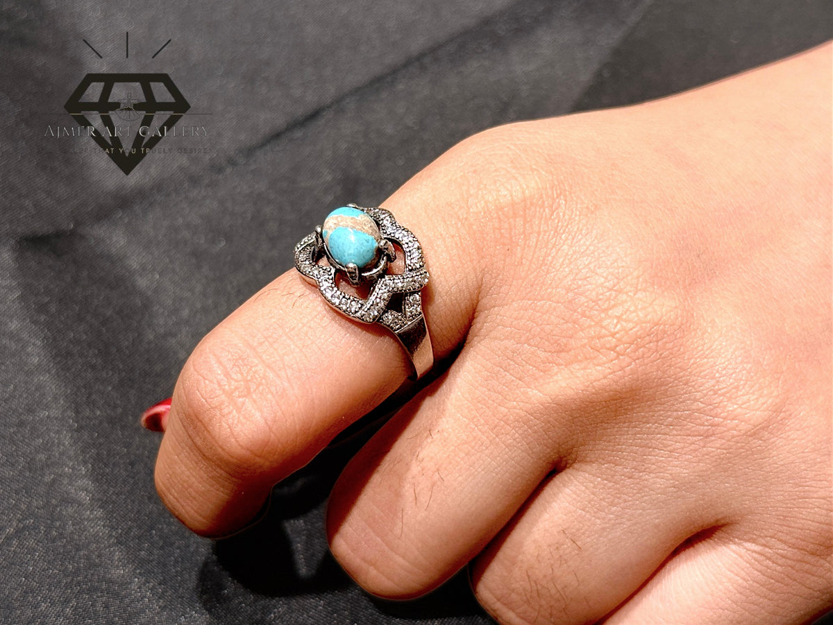 Feroza Stone Couple Ring