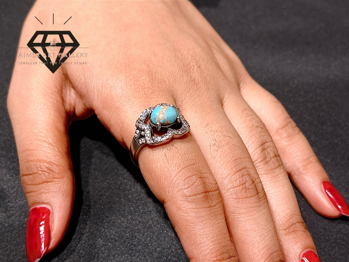 Feroza Stone Couple Ring