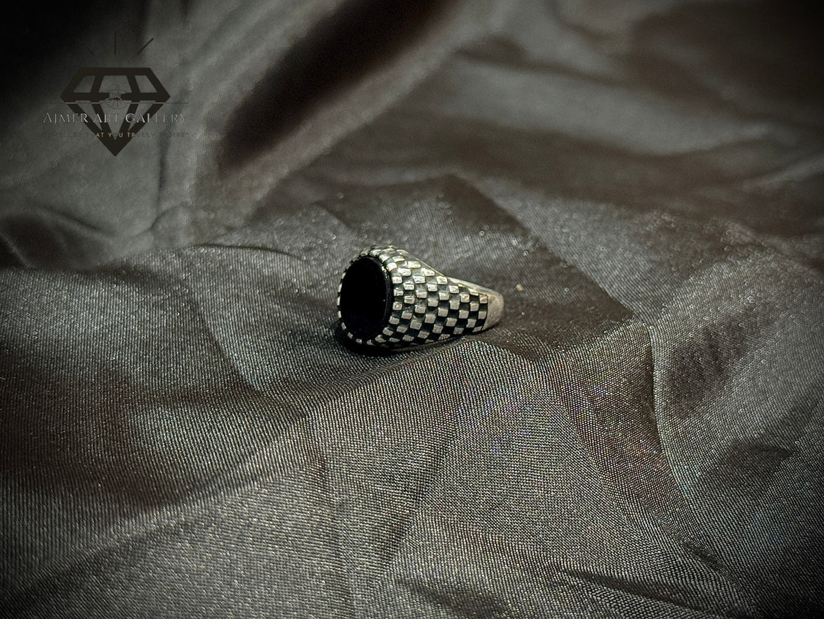 Black Aqeeq Ring