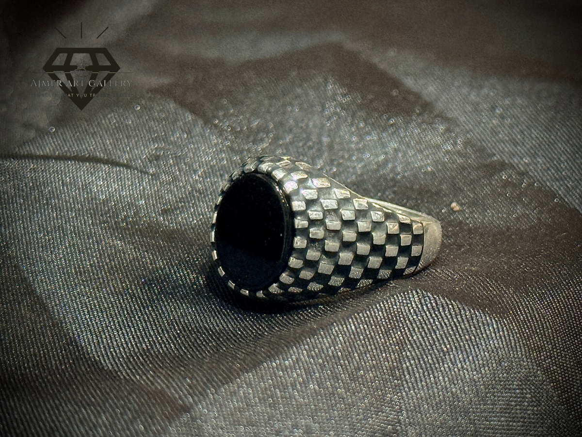 Black Aqeeq Ring