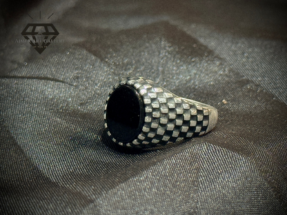 Black Aqeeq Ring