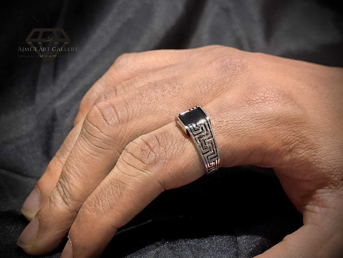 Black Aqeeq Ring
