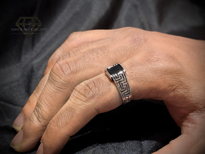 Black Aqeeq Ring