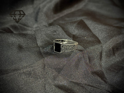 Black Aqeeq Ring