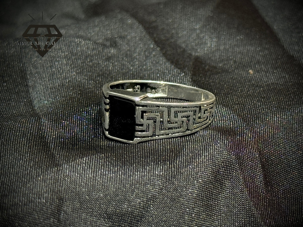 Black Aqeeq Ring