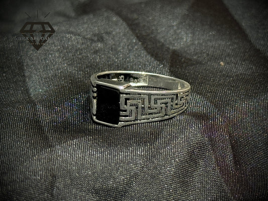 Black Aqeeq Ring