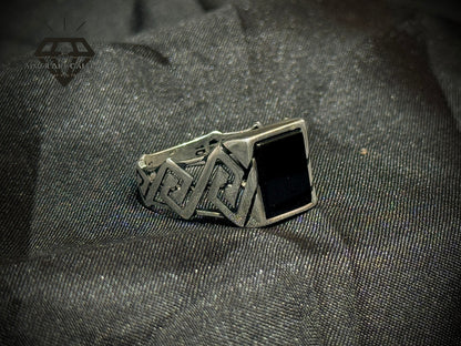 Black Aqeeq Ring