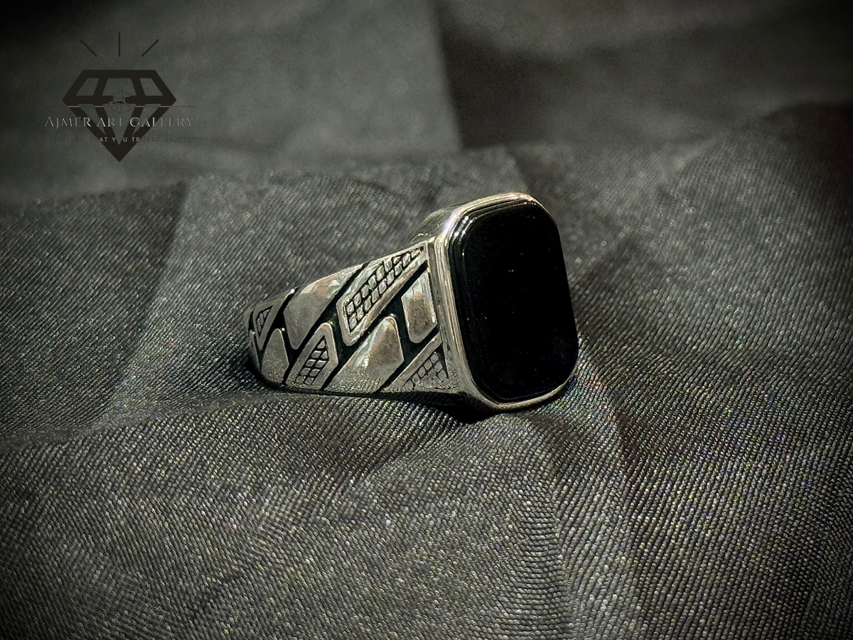 Black Aqeeq Ring
