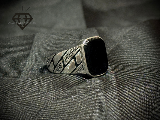 Black Aqeeq Ring