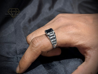 Black Aqeeq Ring