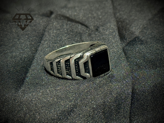 Black Aqeeq Ring