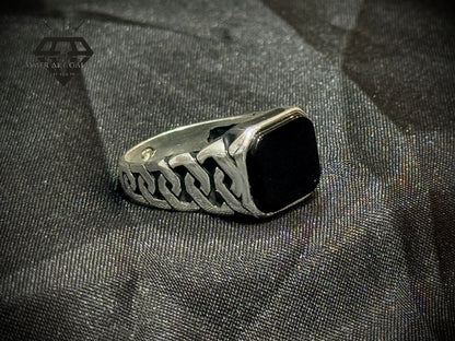 Black Aqeeq Ring