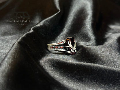 Red Diamond Zulfiqar Ring