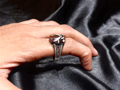 Red Diamond Zulfiqar Ring