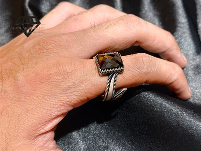 Orange Diamond Zulfiqar Ring