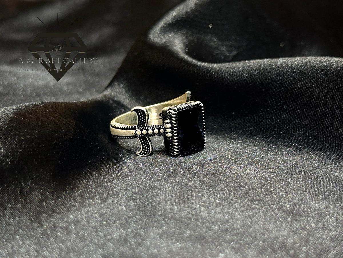 Orange Diamond Zulfiqar Ring
