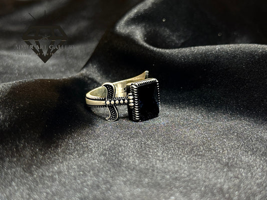 Orange Diamond Zulfiqar Ring
