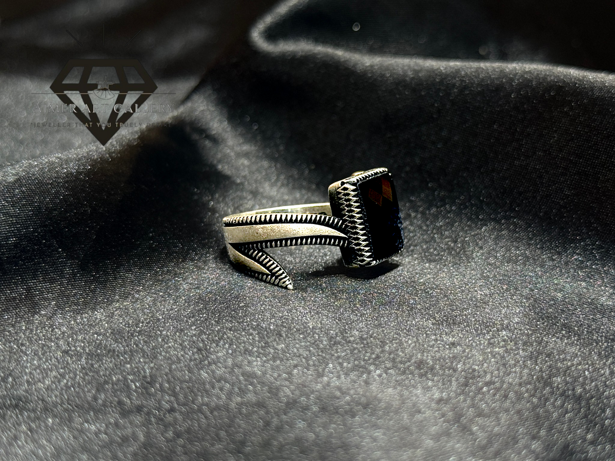Orange Diamond Zulfiqar Ring