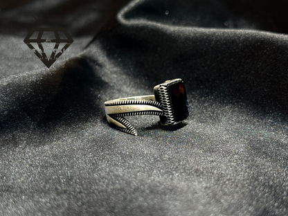 Orange Diamond Zulfiqar Ring