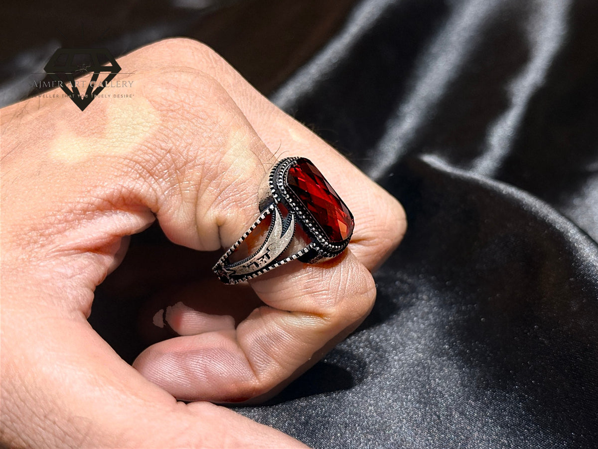 Red Diamond Zulfiqar Ring