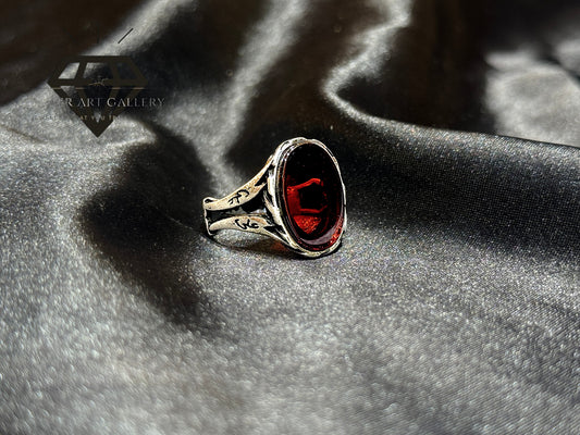 Red Diamond Zulfiqar Ring
