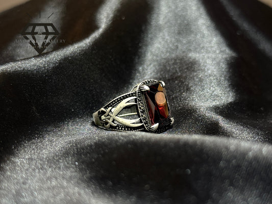 Red Diamond Zulfiqar Ring