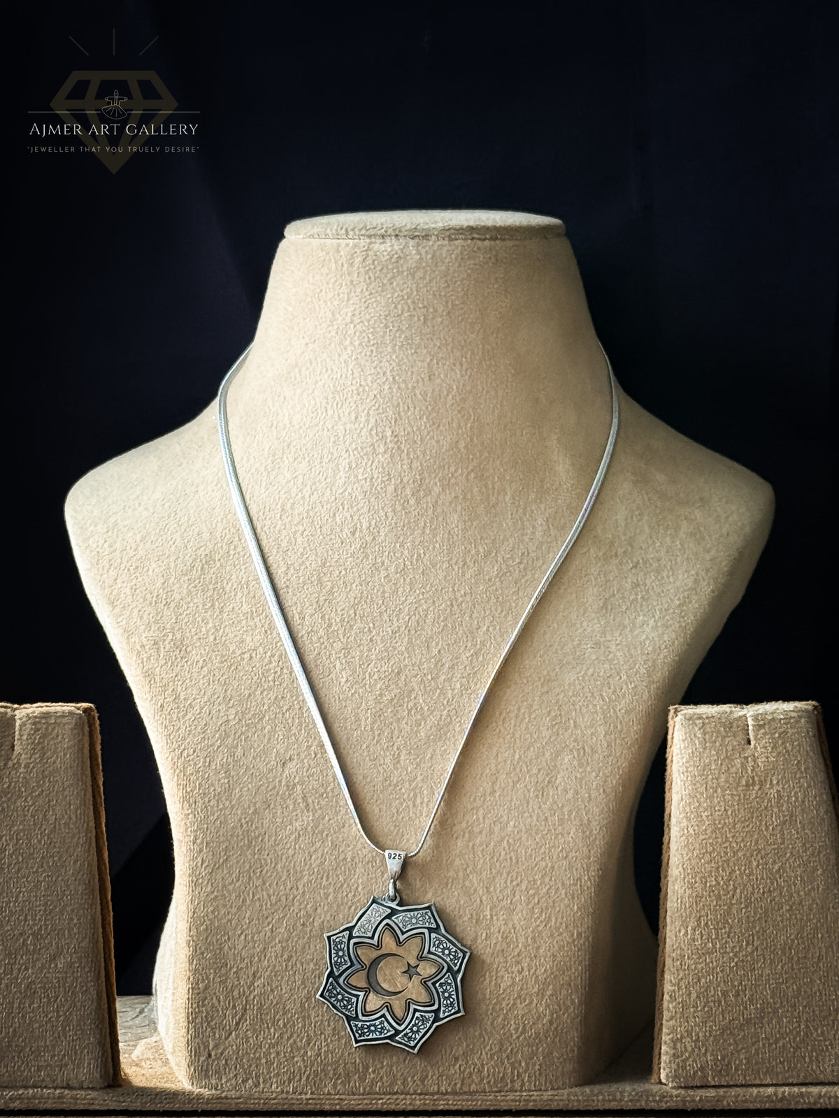 Moon and Star Pendant