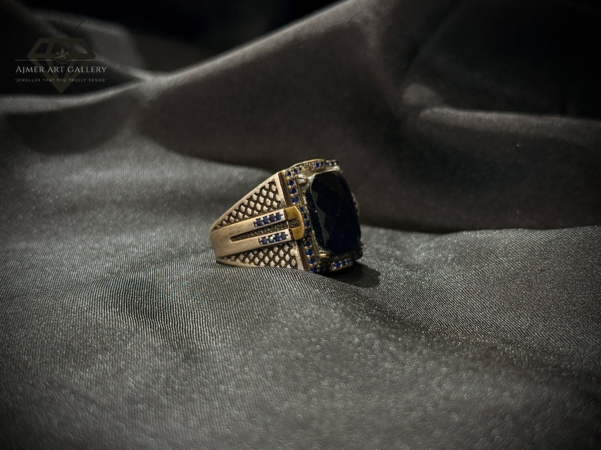 Black Aqeeq Ring