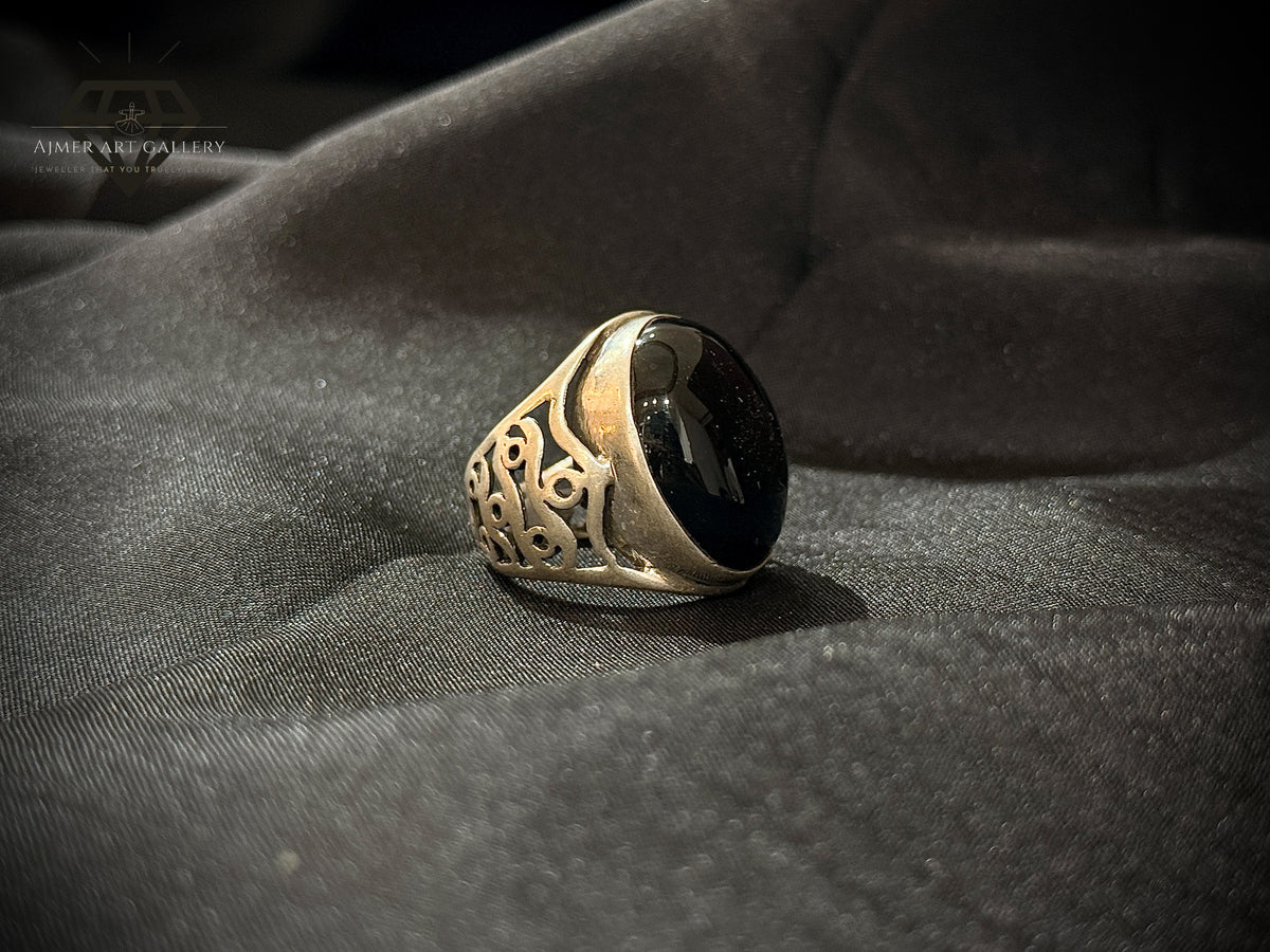 Black Aqeeq Ring