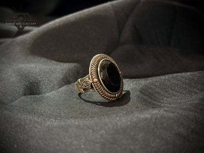 Black Aqeeq Ring
