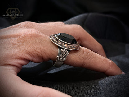 Black Aqeeq Ring