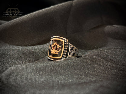 Black Aqeeq Ring