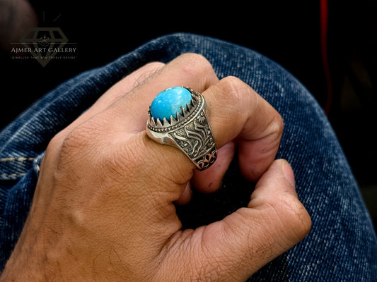 Feroza / Turquoise Ring For Men