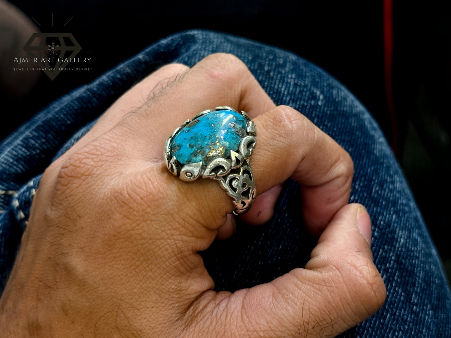 Feroza / Turquoise Ring For Men