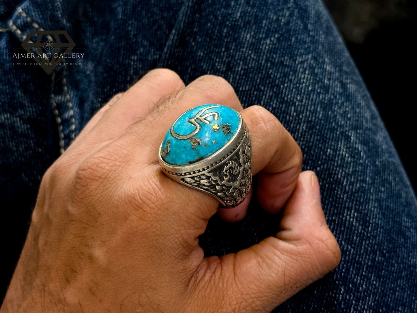 Feroza / Turquoise Ring For Men