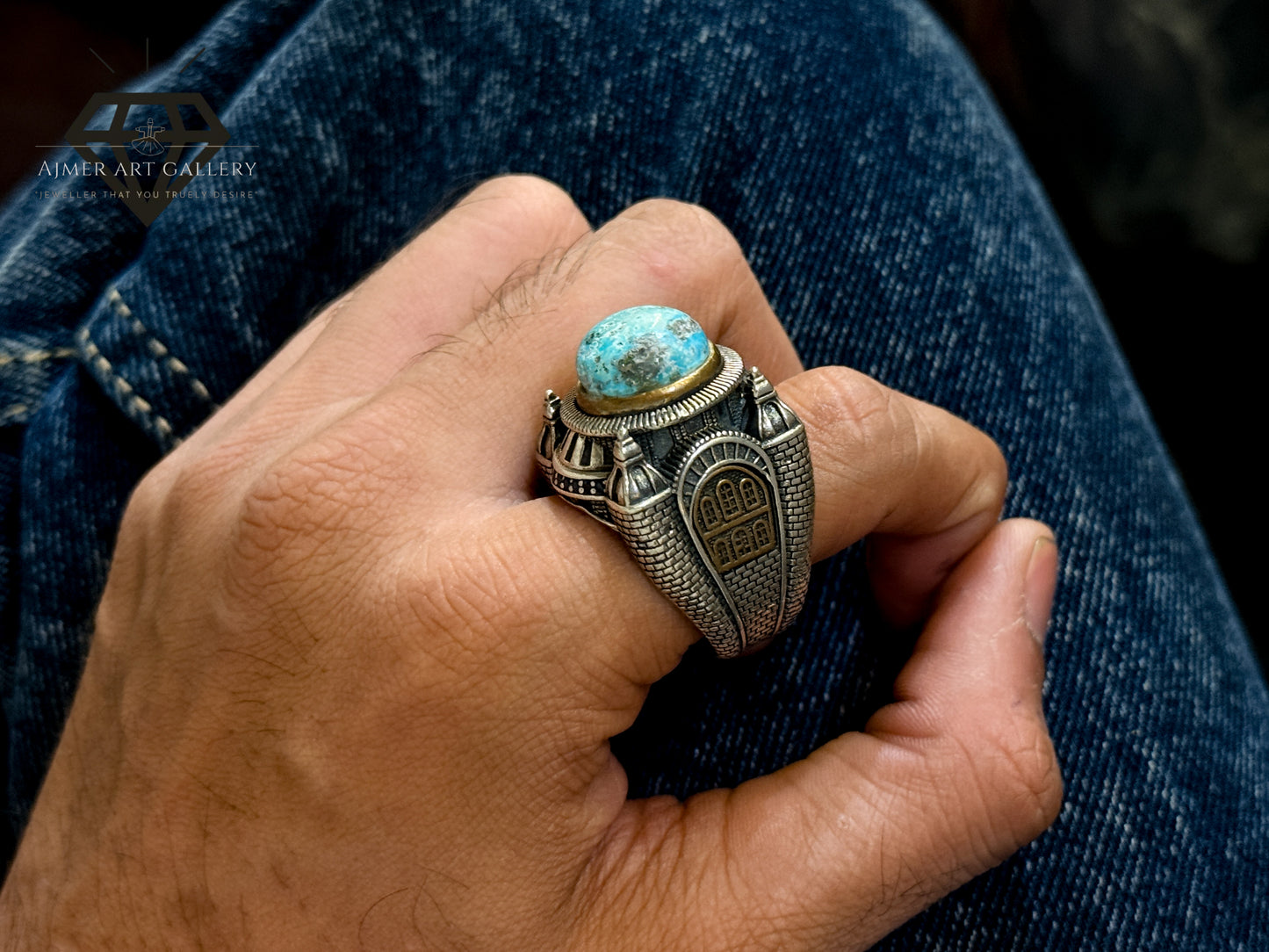 Feroza / Turquoise Ring For Men