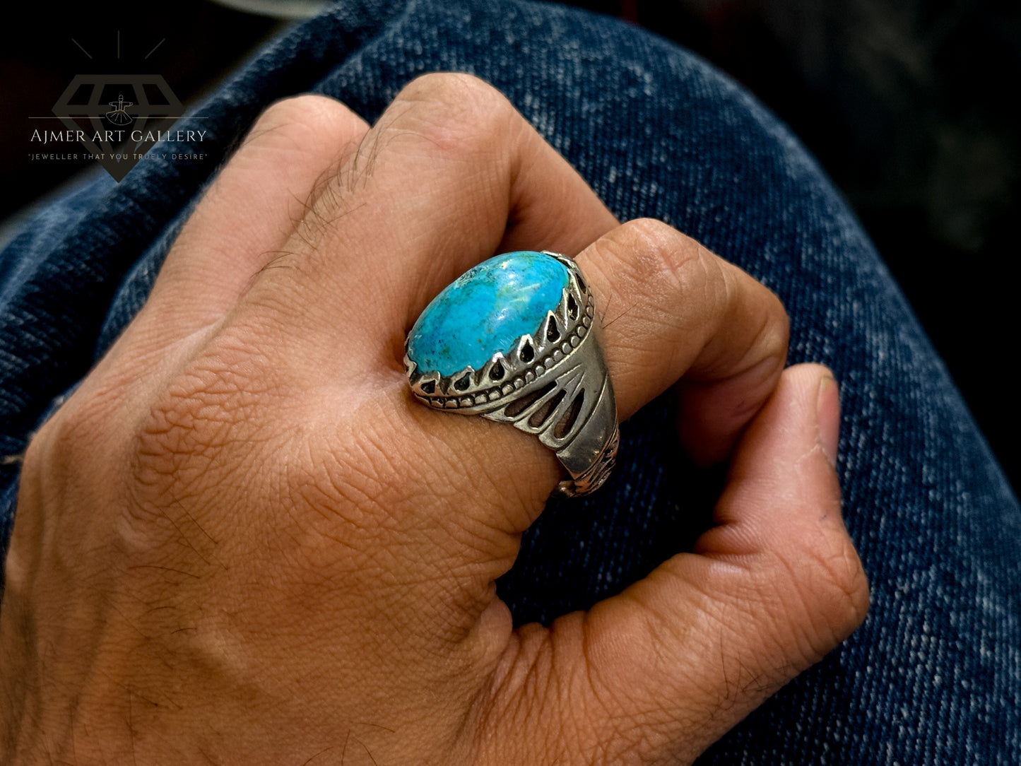 Feroza / Turquoise Ring For Men