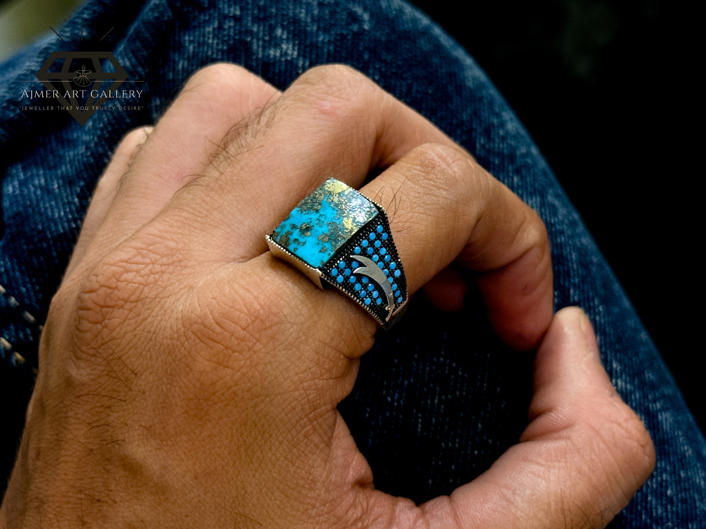 Feroza / Turquoise Ring For Men
