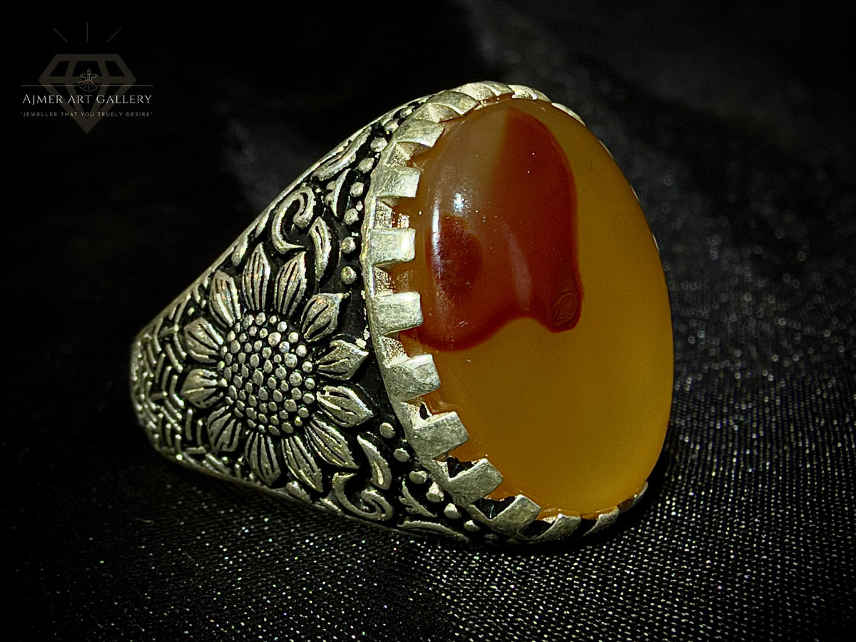 Yamni Aqeeq Ring