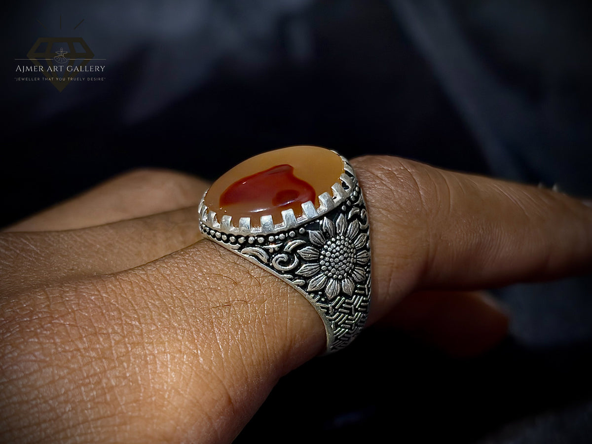 Yamni Aqeeq Ring