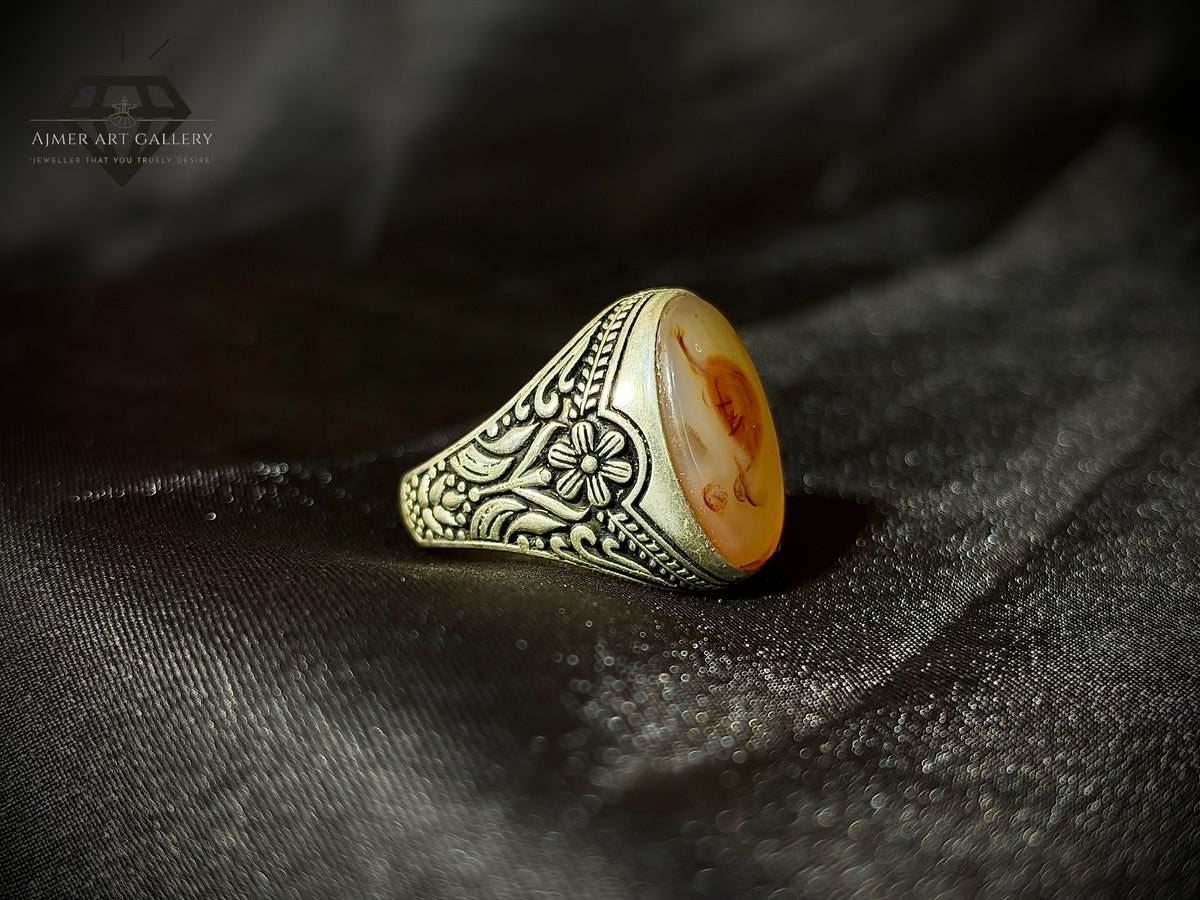 Yamni Aqeeq Ring