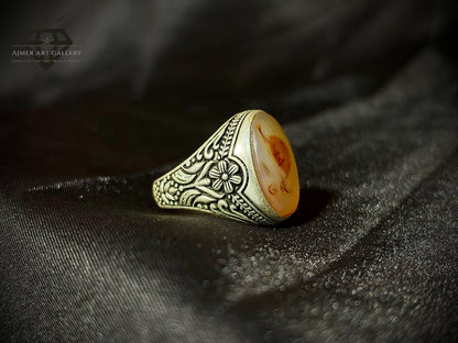 Yamni Aqeeq Ring