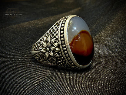 Yamni Aqeeq Ring