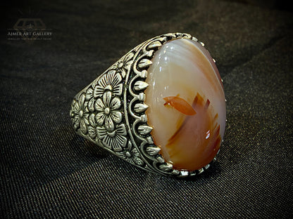 Yamni Aqeeq Ring