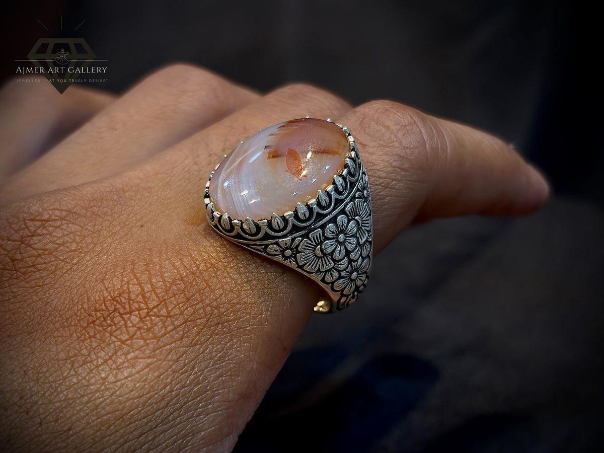 Yamni Aqeeq Ring