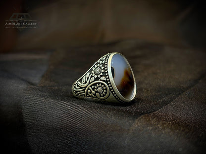 Yamni Aqeeq Ring
