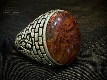 Yamni Aqeeq Ring