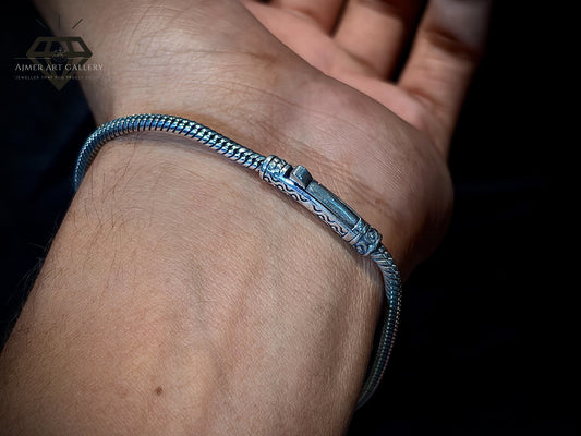 Men's Silver Lightweight Bracelet