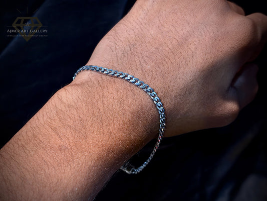 Men's Silver Lightweight Bracelet